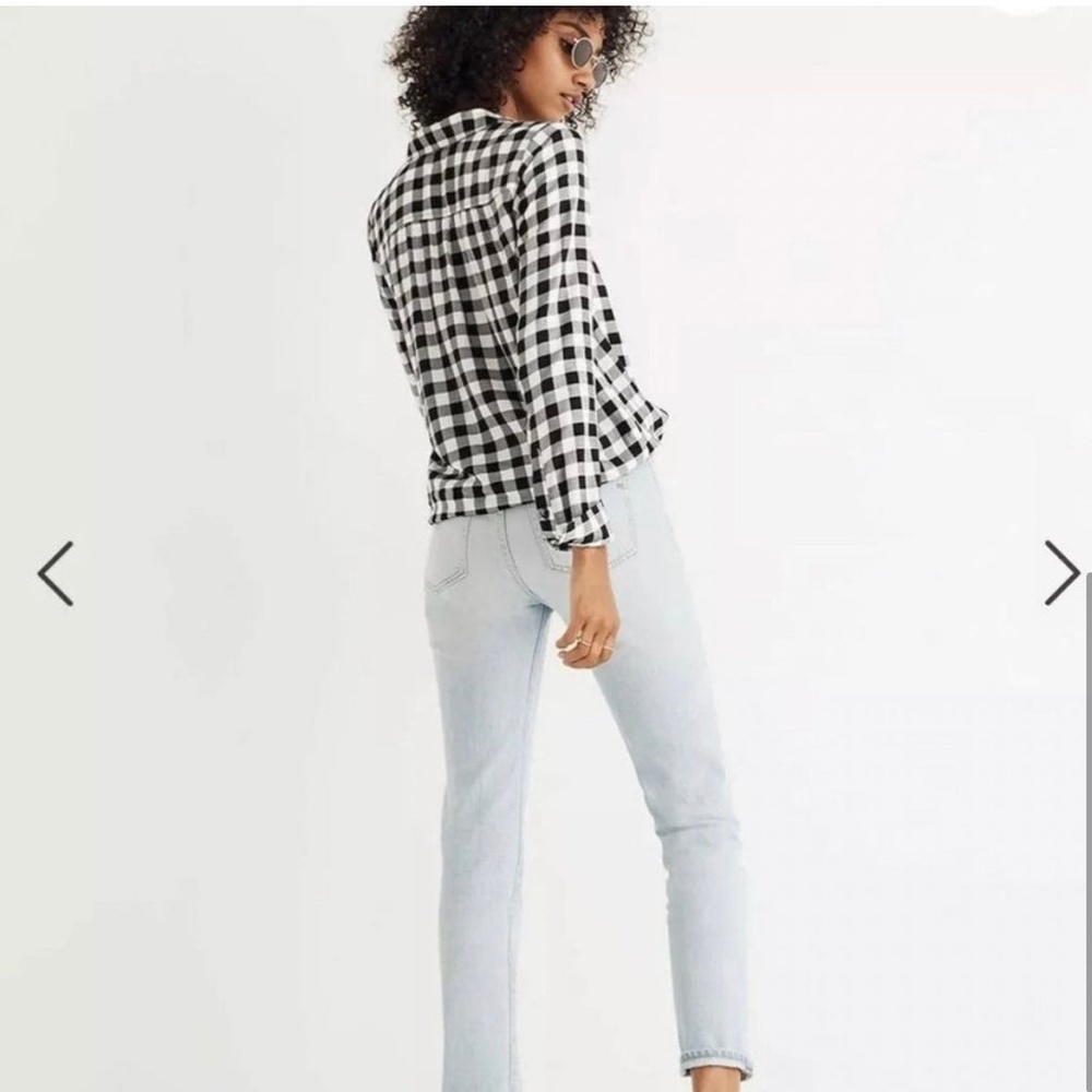 Madewell Wrap-Front Shirt in Buffalo Check - Picture 4 of 8